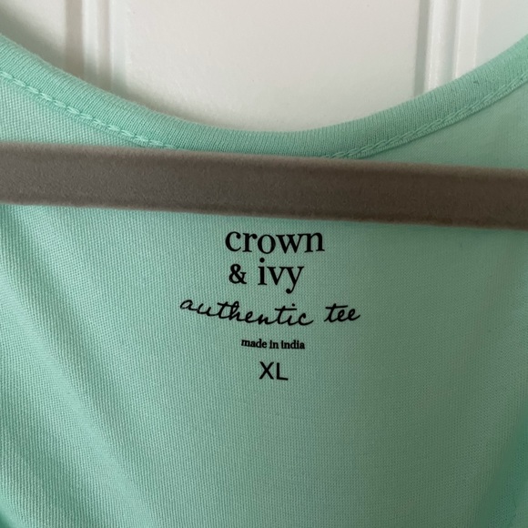 GUC Mint Crown & Ivy Cold Shoulder Top XL - Picture 4 of 6